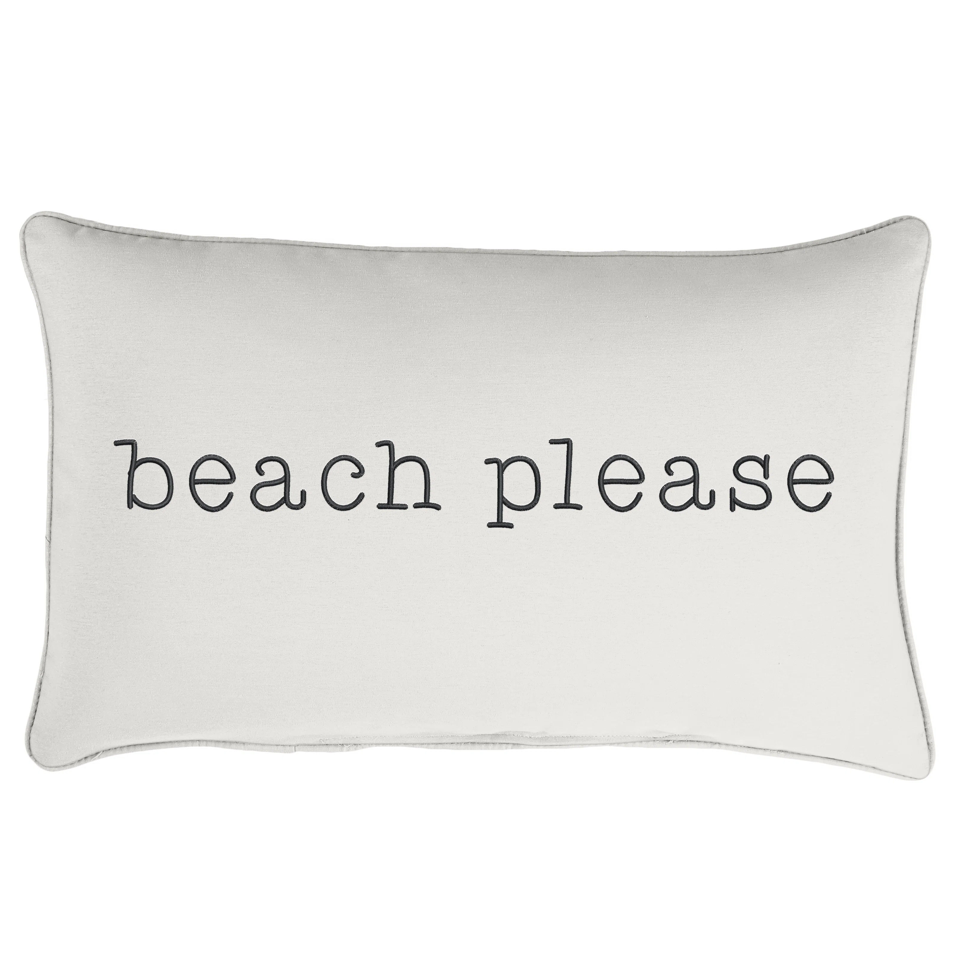 Mozaic Company Sunbrella Indoor/Outdoor Lumbar Embroidered Pillow Beach | Wayfair | Wayfair North America