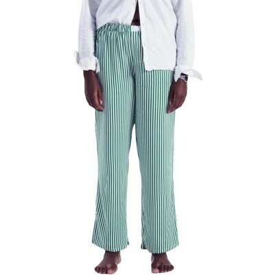 Women Wide Leg Pants Casual Loose Vertical Stripe Print Elastic Lounge Trousers With Pockets For Work Office Streetwear | SHEIN