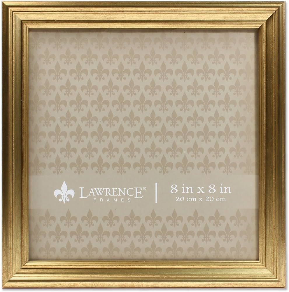 Lawrence Frames 536288 8x8 Sutter Burnished Gold Picture Frame | Amazon (US)