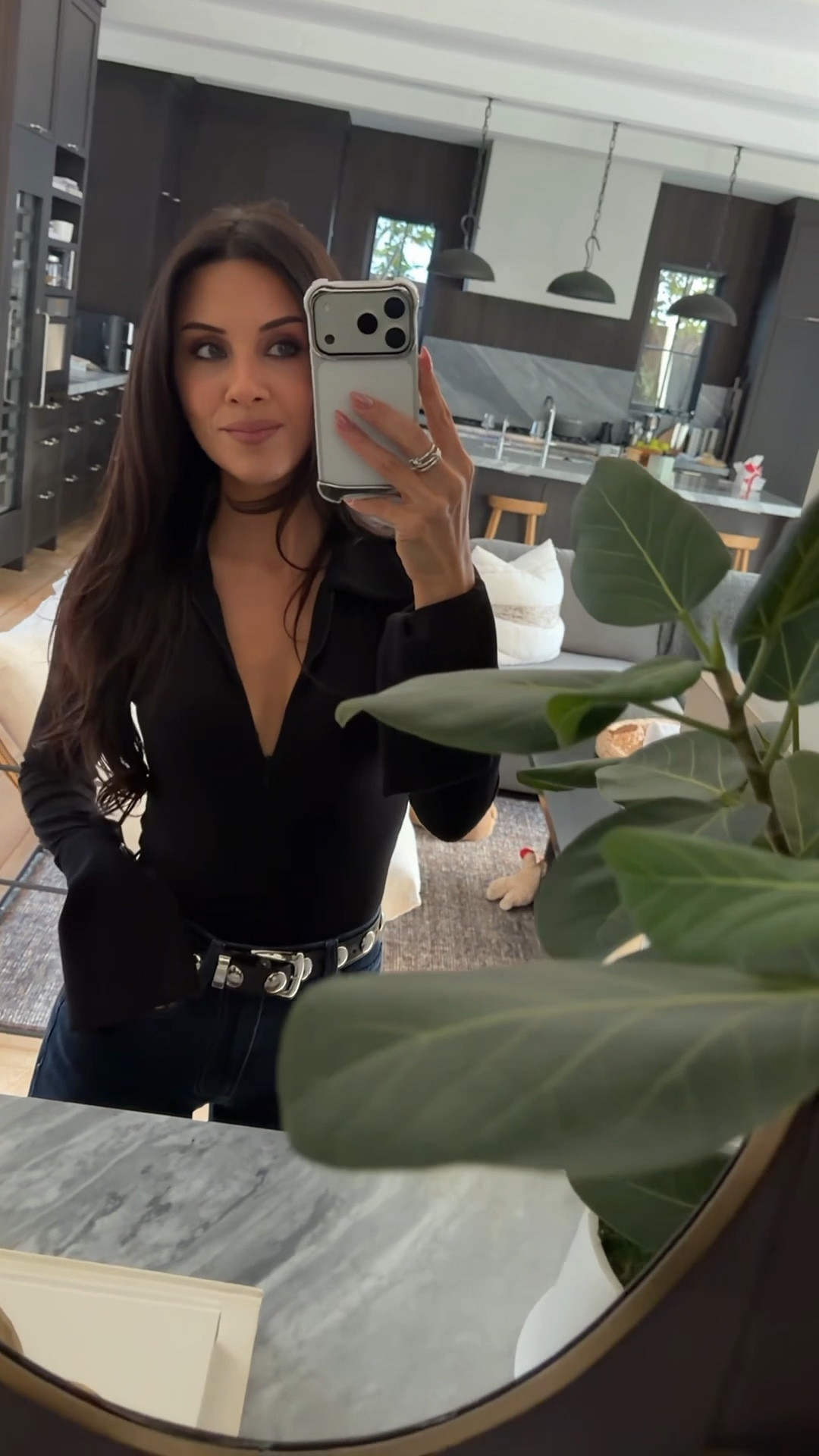 You can’t go wrong with jeans and a little black top. Here’s what I wore last night. I’m obsessed with this bodysuit and pretty much anything she makes. I found a great dupe to my Khaite belt and I love these barrel jeans I have them in a couple washes. I feel like they’re flattering and have just a slight barrel to them. I would recommend going one side down. 

#LTKSaleAlert #LTKOver40 #LTKootd