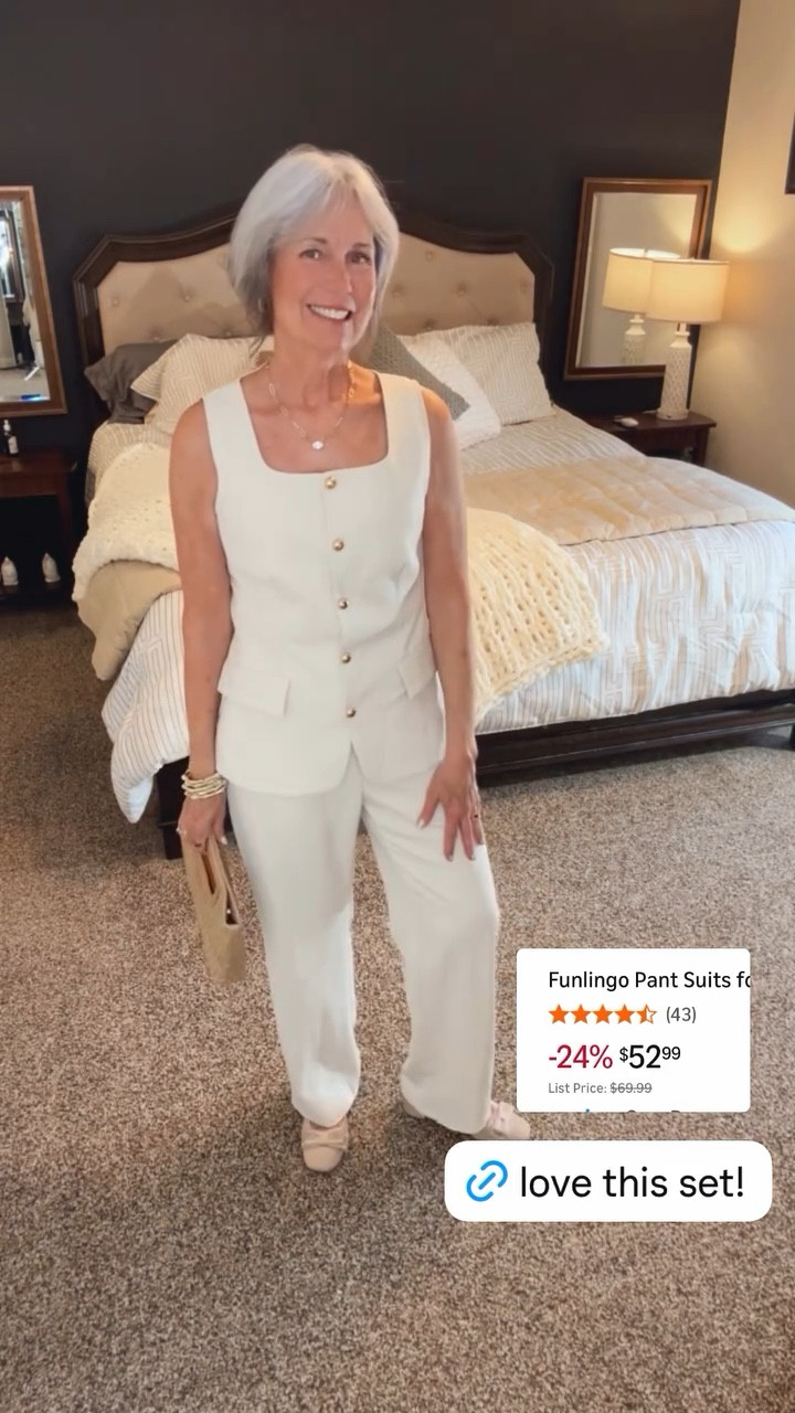 ‼️ SALE ALERT ‼️ This is such a great 2 piece set!  I mix and match the vest and pants with other items in my closet as well. I am wearing a small and it is TTS



#LTKSaleAlert #LTKOver40 #LTKSeasonal