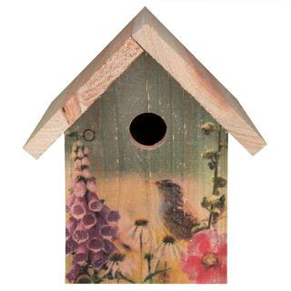 Cedar Decorated Wren House | The Home Depot