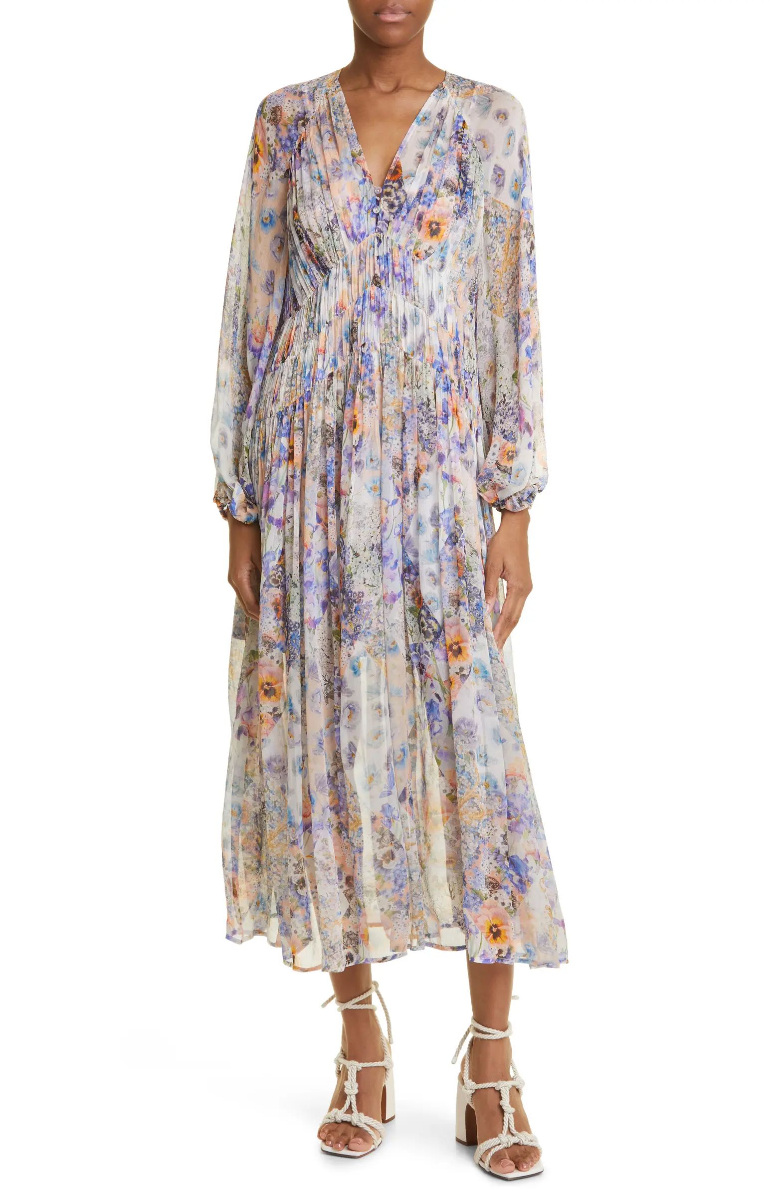 Tama Floral Mixed Print High-Low Dress | Nordstrom