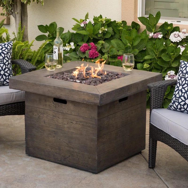 Tyne Polyresin Propane Fire Pit Table | Wayfair Professional