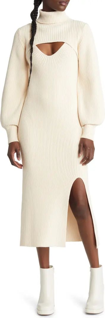 Make It a Double Sweater Dress with Turtleneck Shrug | Nordstrom