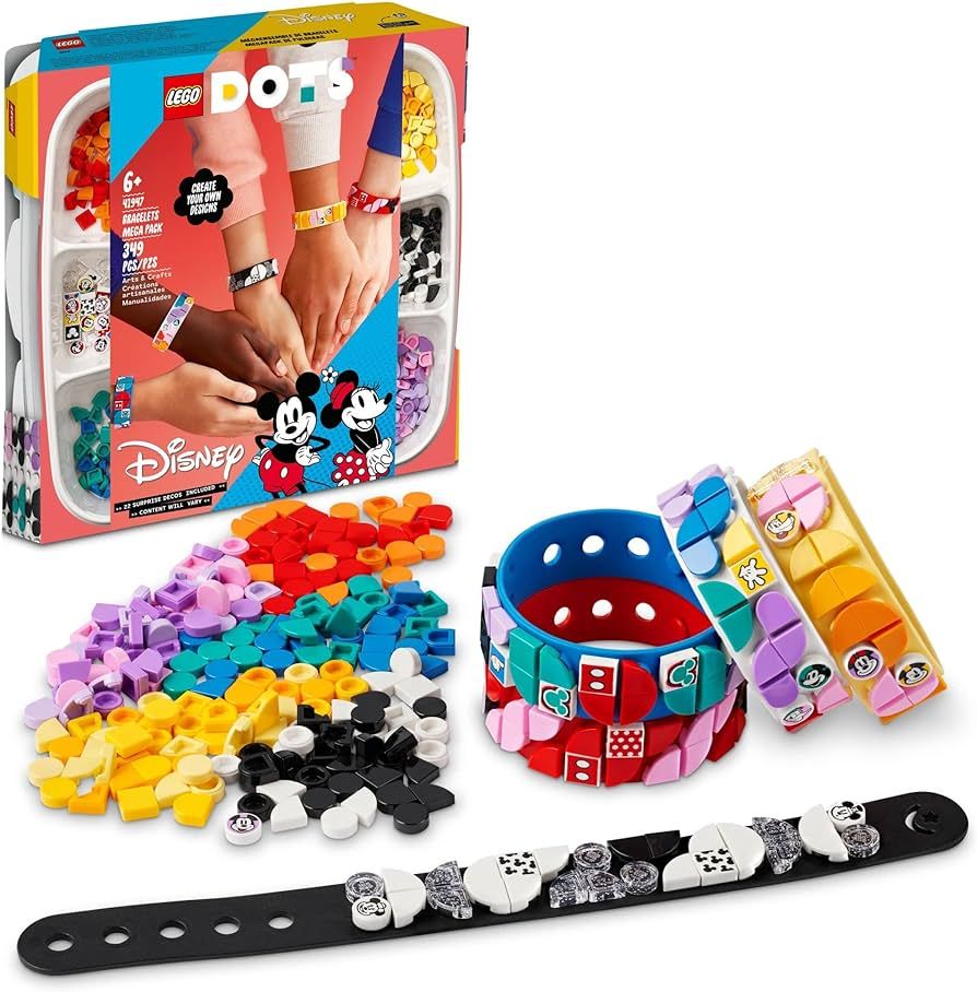 LEGO DOTS Disney Mickey & Friends Bracelets Mega Pack 41947 5in1 Crafts Set, DIY Toy Jewelry Maki... | Amazon (US)