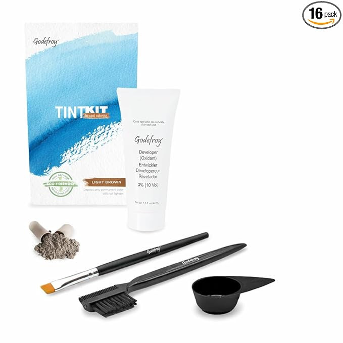 Godefroy Hair Color Tint Kit for 100% Gray Coverage, Light Brown, 20 Applications, Long-Lasting R... | Amazon (US)