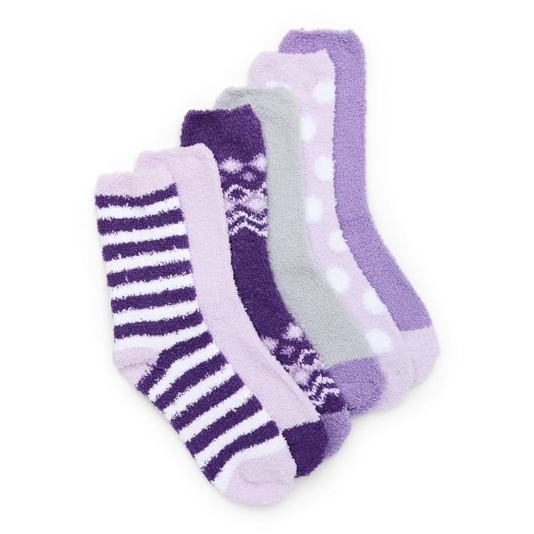 Joyspun Women's Cozy Crew Socks, 6-Pack, Size 4-10 | Walmart (US)