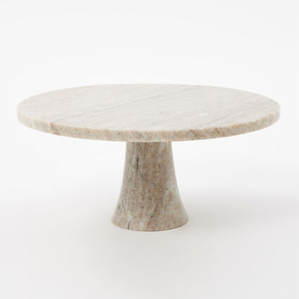 White Marble Cake Stand 14x30cm | TK Maxx