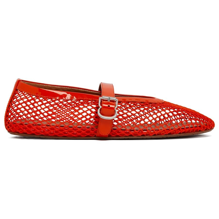 Mesh Ballet Flats for Women Buckle Strap Comfortable Mary Jane Shoes Ladies Wide Width Casual Dre... | Amazon (US)