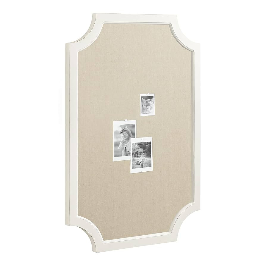 Hogan Framed Scalloped Decorative Wall Pinboard; White; 24 x 36; Rustic Modern Farmhouse Bulletin... | Amazon (US)