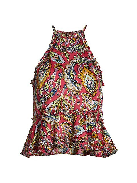Sofie Ruffle Hem Halter Top | Saks Fifth Avenue