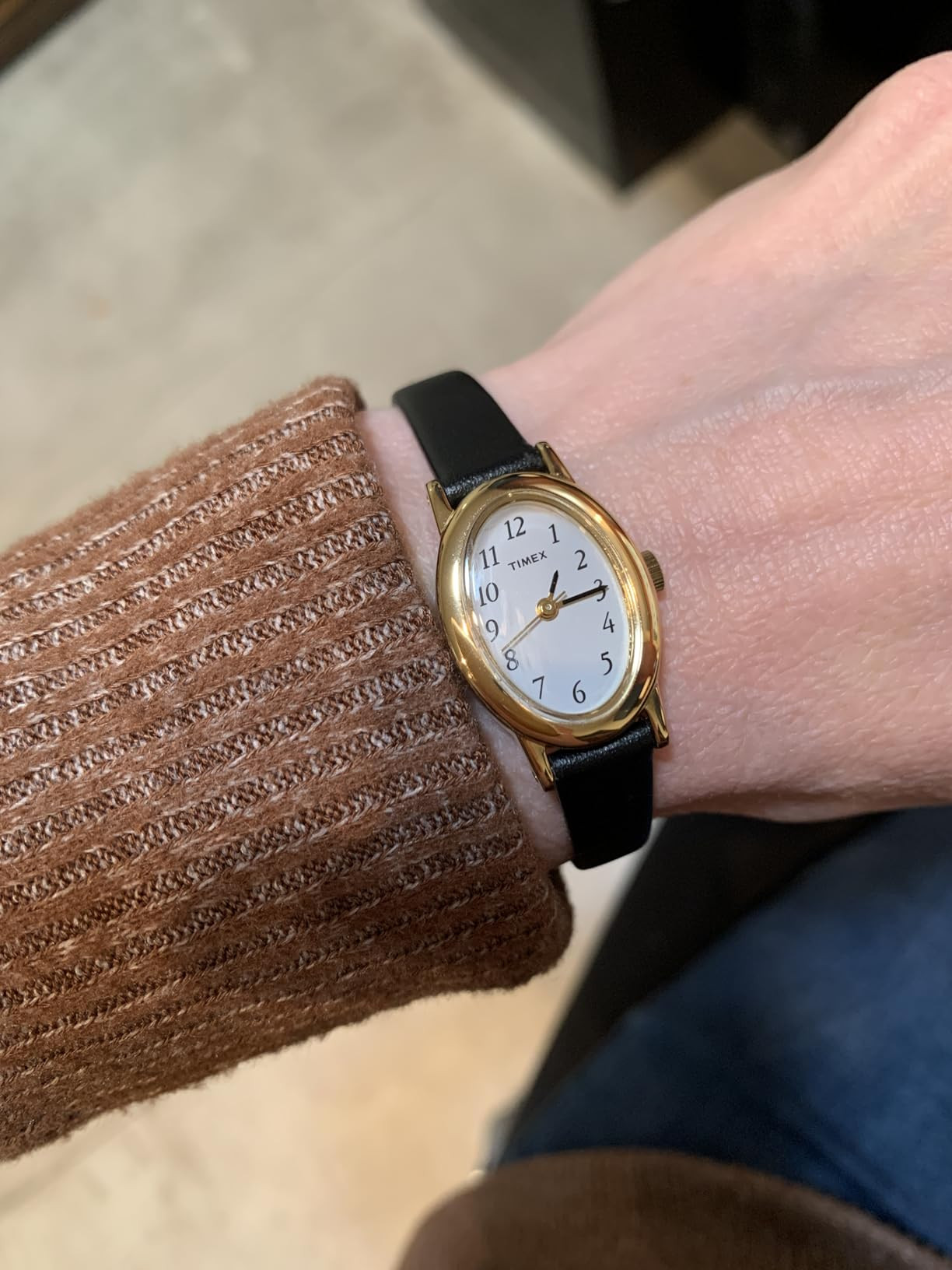 Timex Women's Cavatina Watch - TPearl Dial Gold-Tone Case | Amazon (US)
