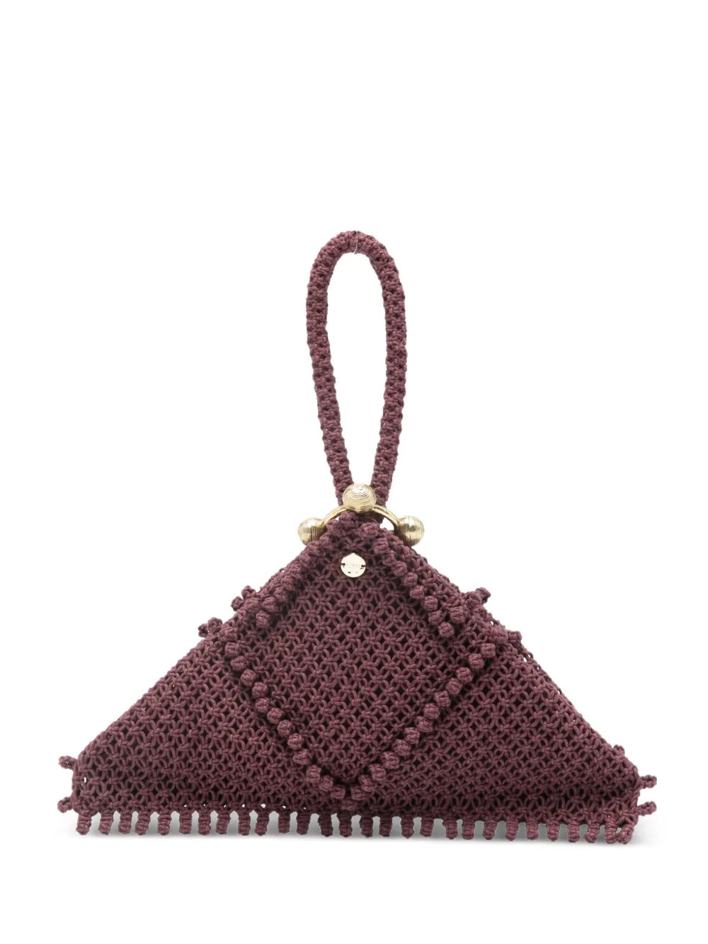 ALEMAIS macramé top-handle tote bag - Purple | Farfetch Global