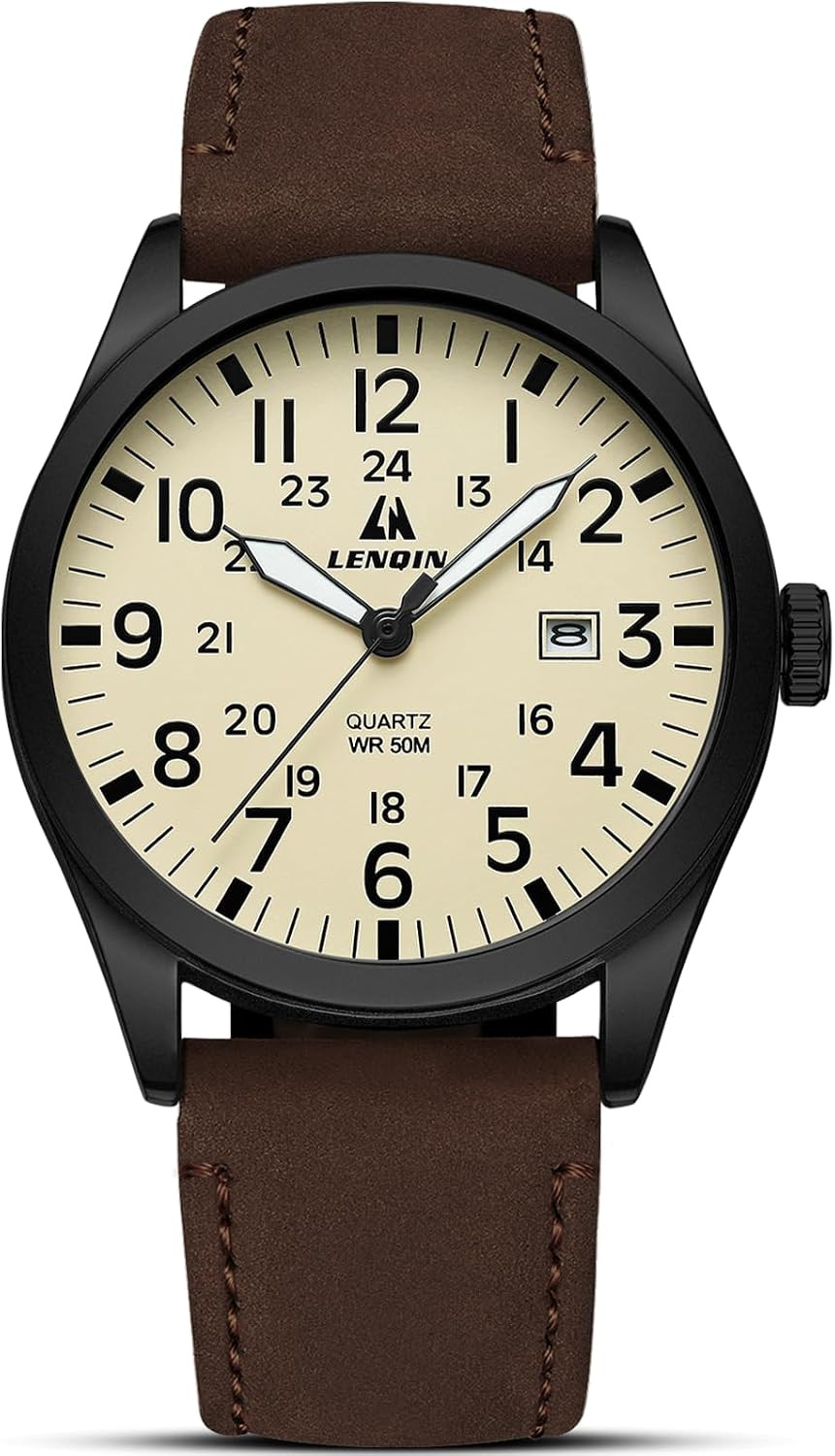 LN LENQIN Mens Watches Military Sport Analog Quartz Watch for Men | Amazon (US)