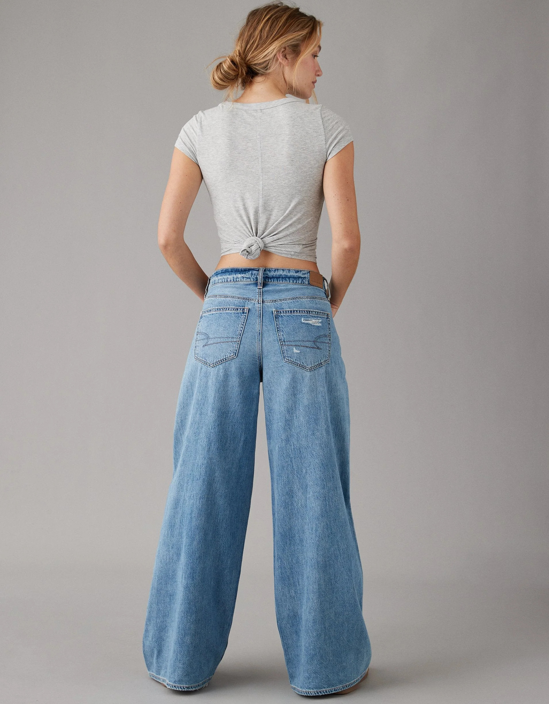AE Dreamy Drape Baggy Ultra Wide-Leg Super High-Waisted Jean | Shop Simon