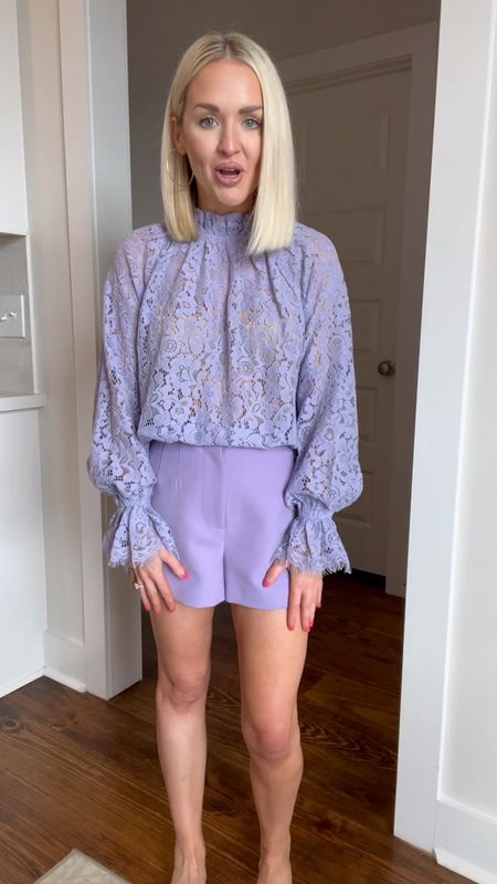 Lavender lace top / monochromatic purple outfit / spring fashion / lavender outfit 

#LTKFind #LTKstyletip