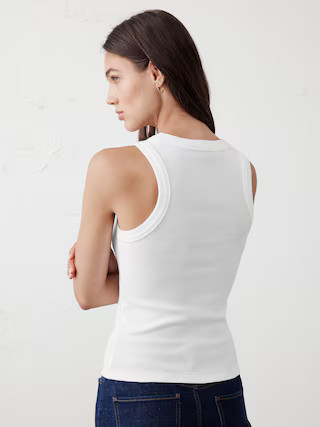 Ribbed Racer Tank | Banana Republic Factory