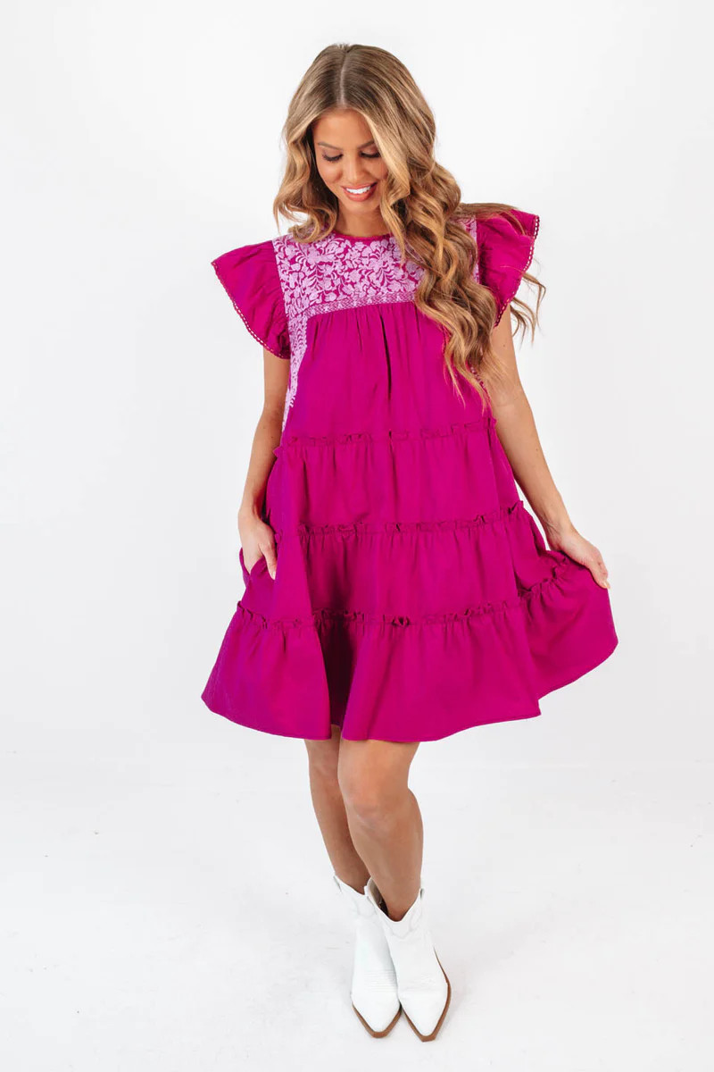 The Wren Dress - Berry | The Impeccable Pig