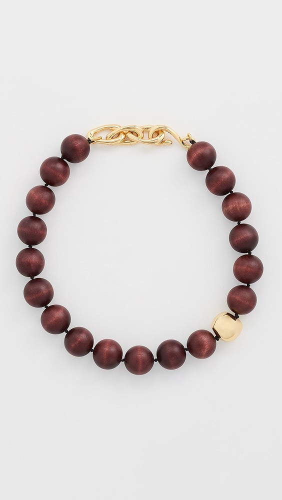 Madewell x Shopbop Oversized Wood Beaded Choker Necklace | Shopbop