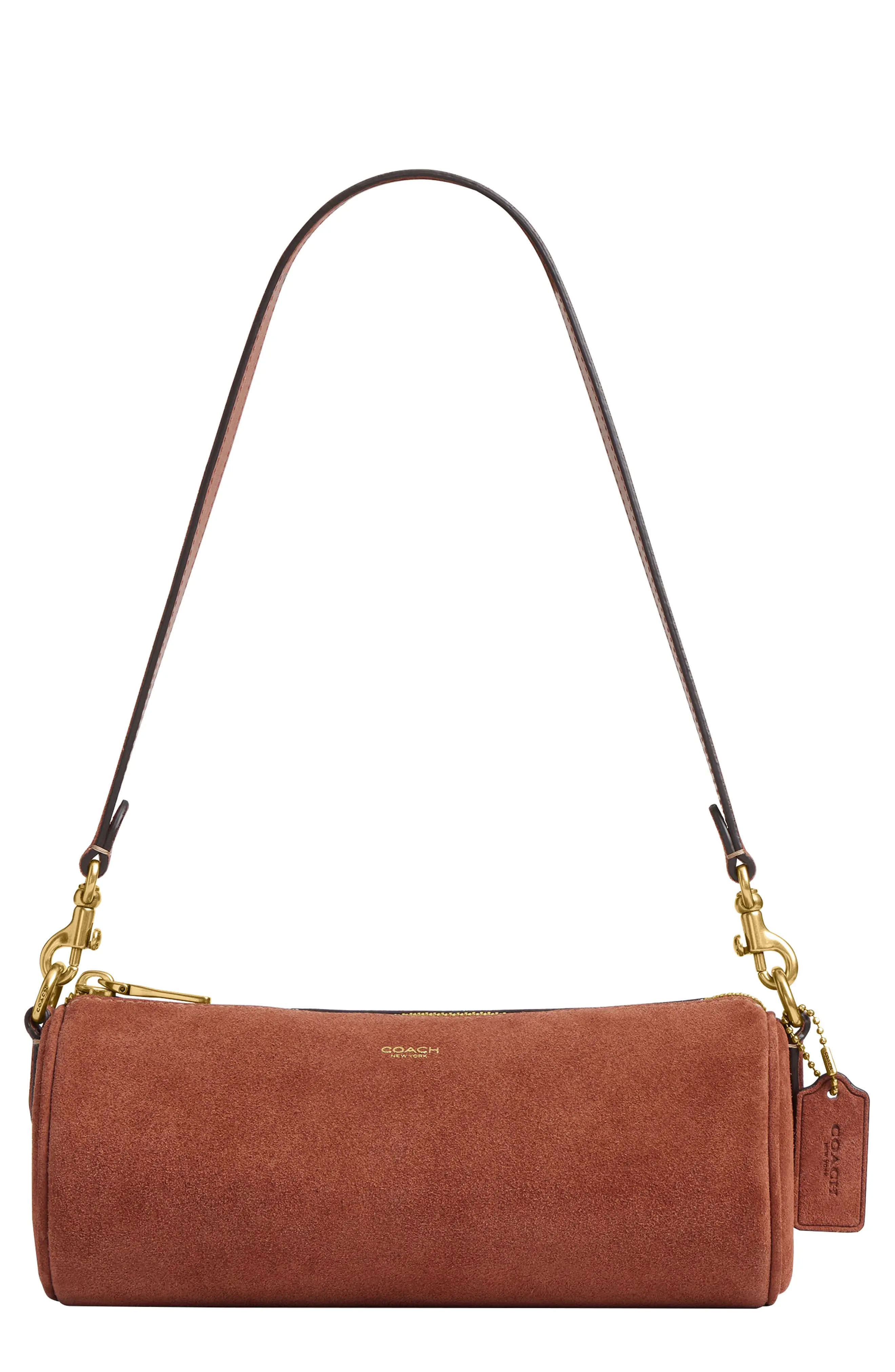 COACH Suede Barrel Bag (Women) | Nordstrom | Nordstrom
