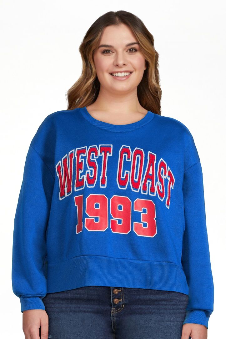Liv & Lottie Juniors Cropped Varsity Sweatshirt | Walmart (US)