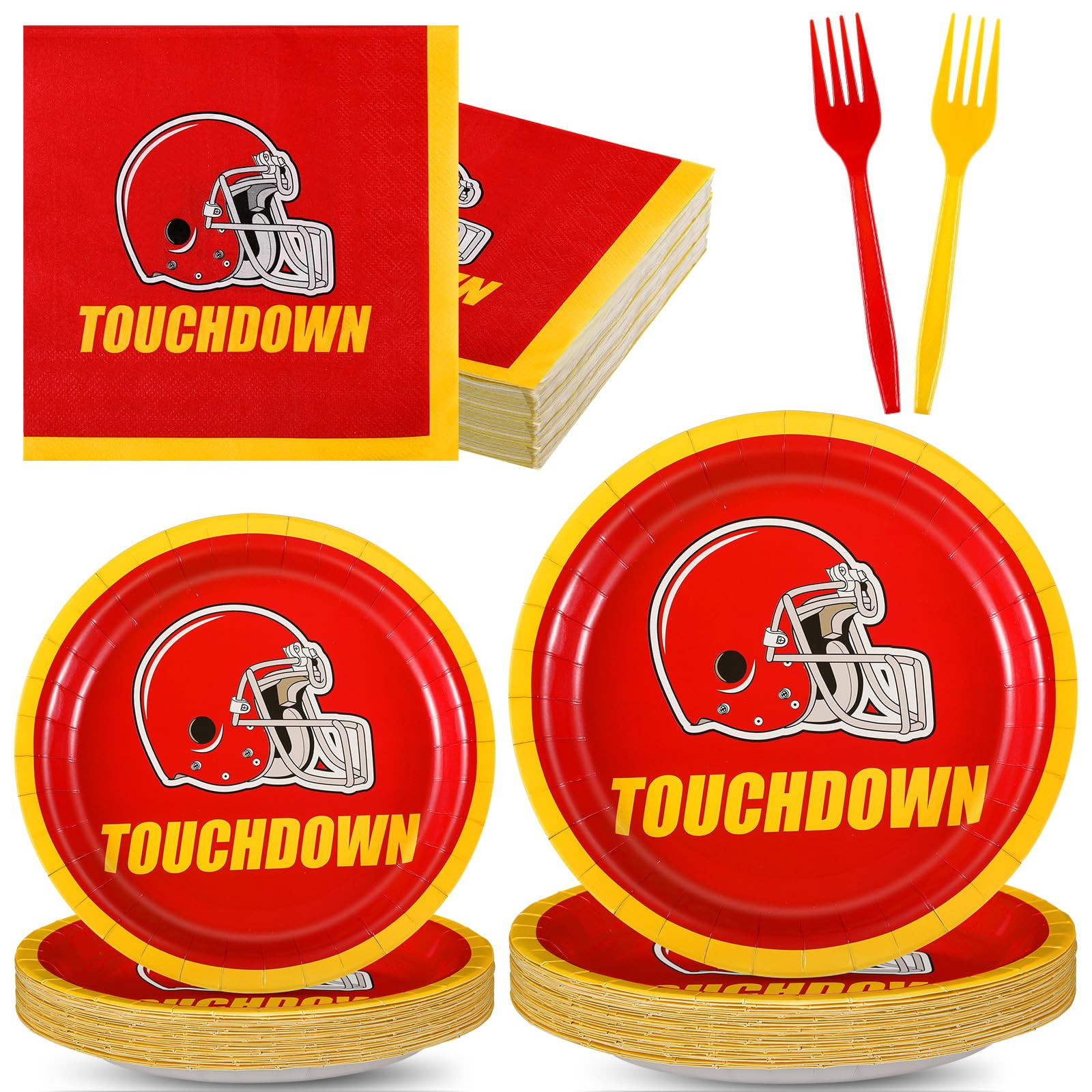 Baderke Football Party Supplies Kit Serve 24, Football Party Decorations for Football Birthday Fa... | Amazon (US)