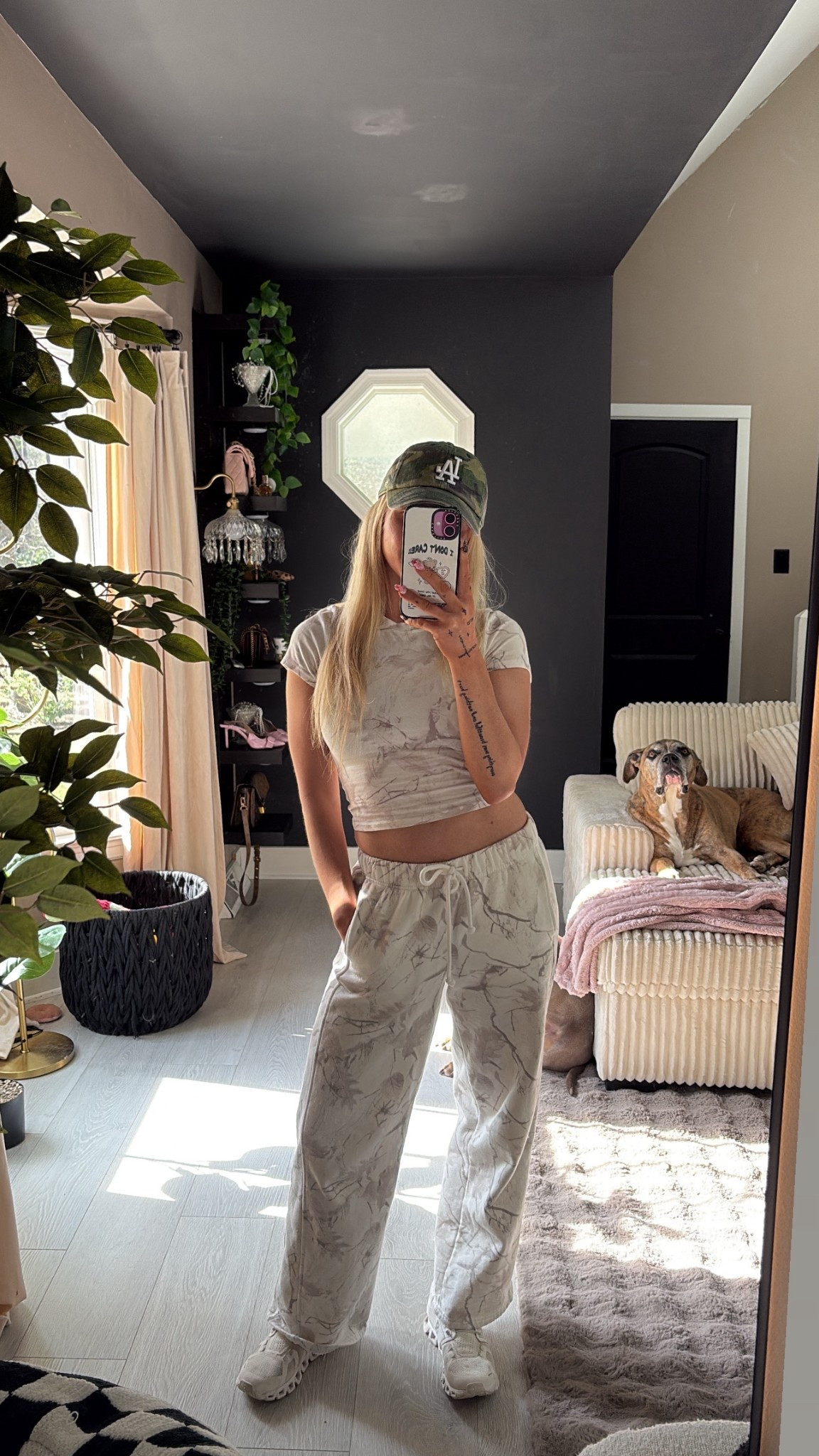 the sweats shrink a lot! i sized down bc they were big but could have gone w my normal size  

#LTKootd