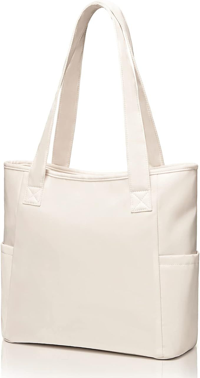 Women Tote Bag - Laptop Tote Bag with Zipper Pocket Lightweight Shoulder Bag Handbag for Work, Sc... | Amazon (US)