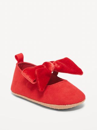 Faux-Suede Bow-Tie Ballet Flat Shoes for Baby | Old Navy (CA)