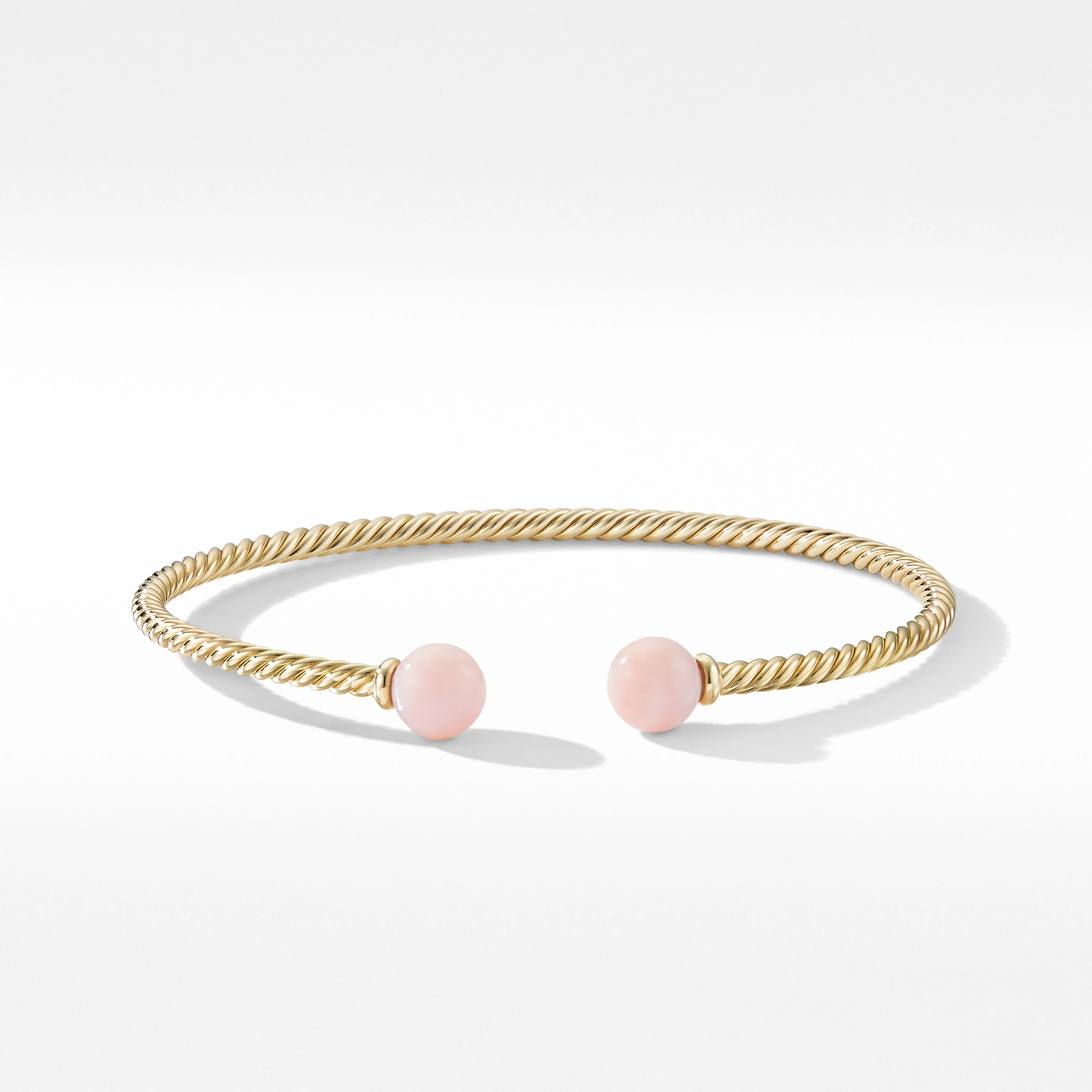 Solari Bead Bracelet in 18K Yellow Gold with Pink Opal | David Yurman