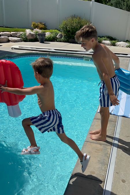 The cutest boys swimsuits for summer ☀️ obsessed with these blue & white striped swimsuits and they’re under $10! Perfect for Memorial Day and Fourth of July 🇺🇸

Kids swimsuit, boys swimsuit, toddler boy swimsuit, striped swimsuit, Walmart, Walmart fashion, pool outfit, boys style, summer outfit, kids sandals, boys sandals, Christine Andrew  

#LTKSwim #LTKKids #LTKFindsUnder50