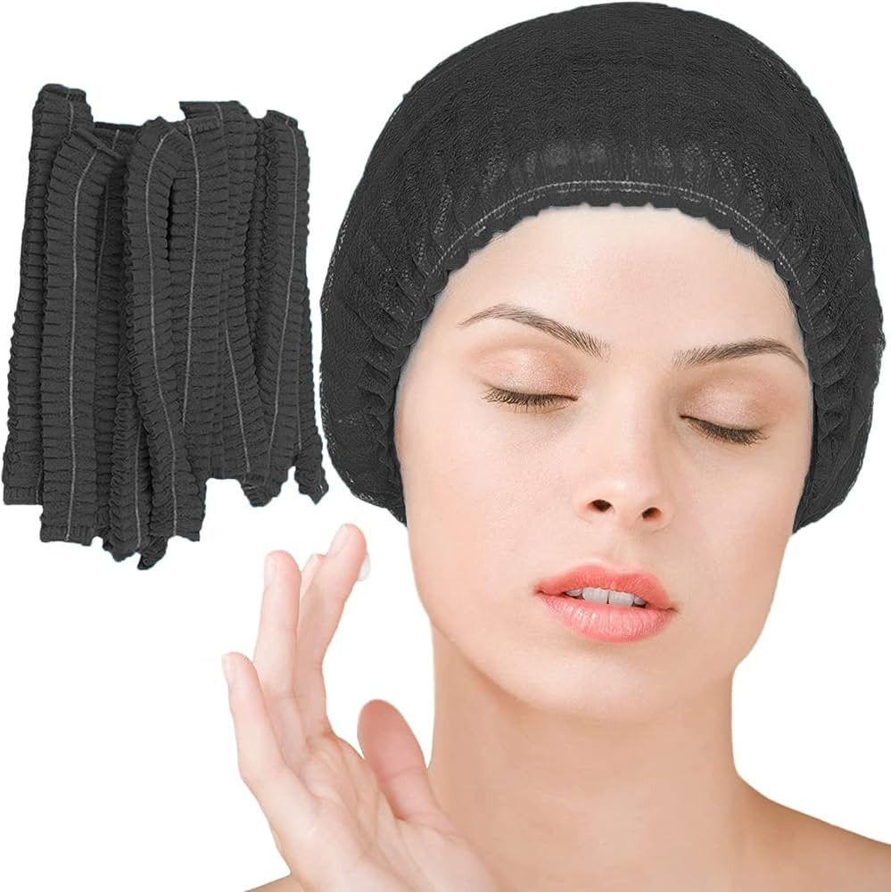 Disposable Bouffant Caps 100 Pcs,21inches Hair Net， Elastic Dust Cap for Food Service, Sleeping... | Amazon (US)