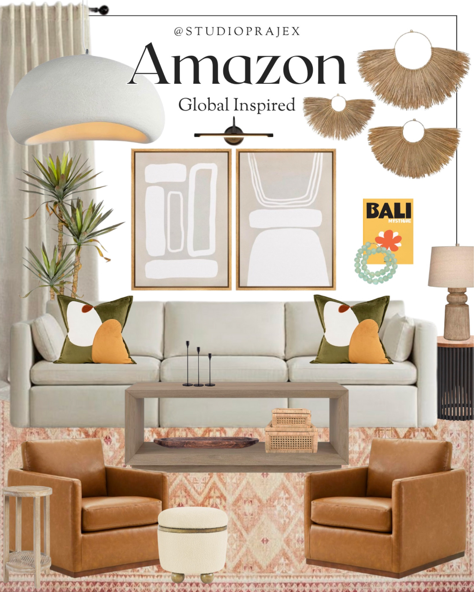 Spring is officially here which means summer vacation planning is in full swing… that put me in travel inspired design mood! This living room has a global influence to it with pops of color and natural textures. With a mix of modern pieces, this living room is the perfect elevated boho design

(I didn’t have enough room to link all decor but you can find the same pieces linked in a few other design boards on my feed!)

Interior design | modern global | travel inspo | living room furniture | living room rug | living room chair | coffee table | chandelier | table lamp | side table | throw pillow | spring refresh | living room decor | home decor | modern home decor | amazon home finds | designer looks for less

#LTKhome #LTKstyletip #LTKfamily
