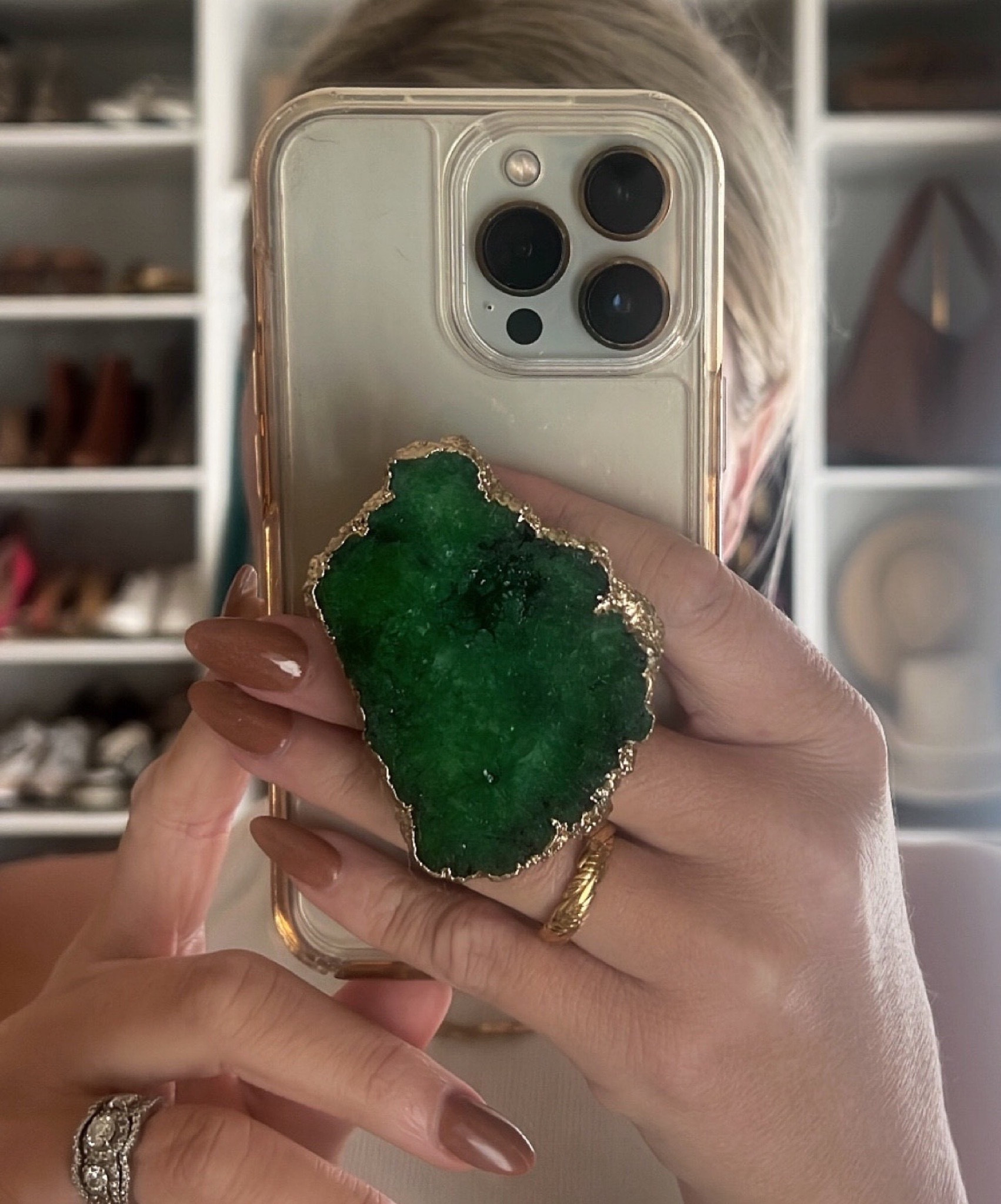 iPhone phone crystal grip on sale for under $20
comes in a ton of colors 
Pop socket 



#LTKunder50 #LTKFind #LTKsalealert
