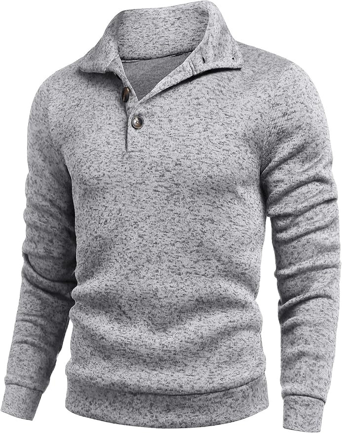 COOFANDY Men's Casual Slim Fit Pullover Sweater Knitted Thermal Sweatshirt | Amazon (US)