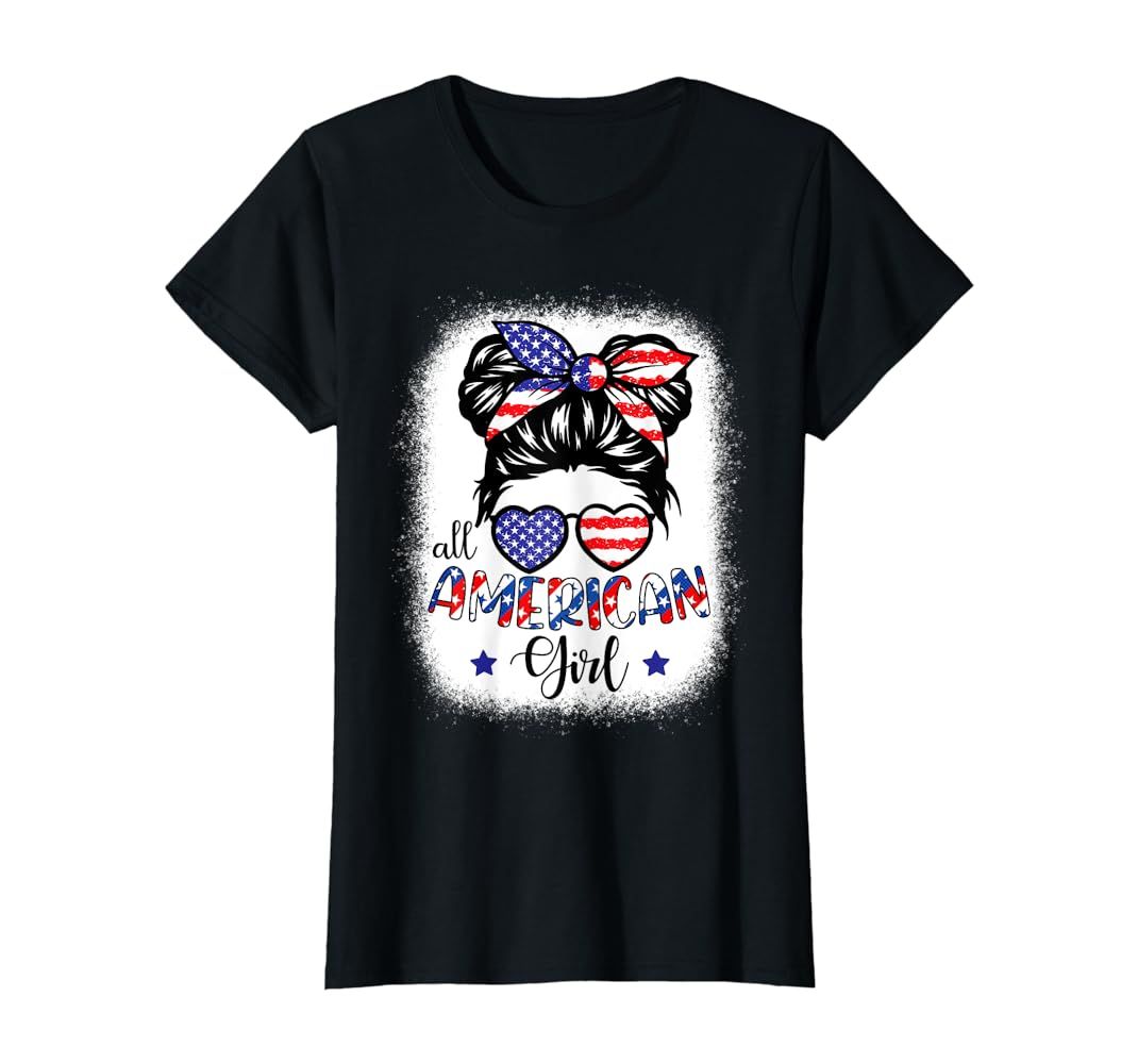 Amazon.com: All American Girls 4th of July Bleached Shirts Daughter USA T-Shirt : Clothing, Shoes &  | Amazon (US)