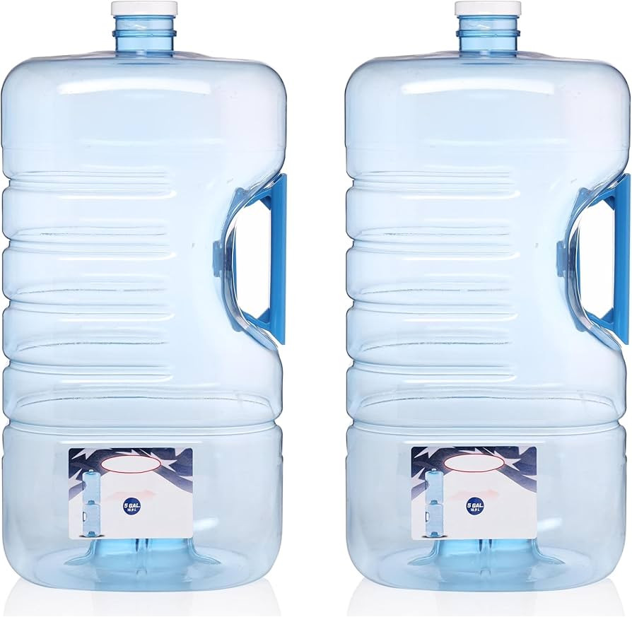 2 Pack 5 Gallon Stackable Water Bottle 640oz, BPA-Free Plastic Water Jug with Handle & Leakproof ... | Amazon (US)