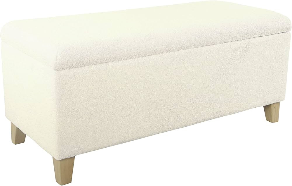 HomePop Storage Bench, Pearl Cream, Rectangle | Amazon (US)