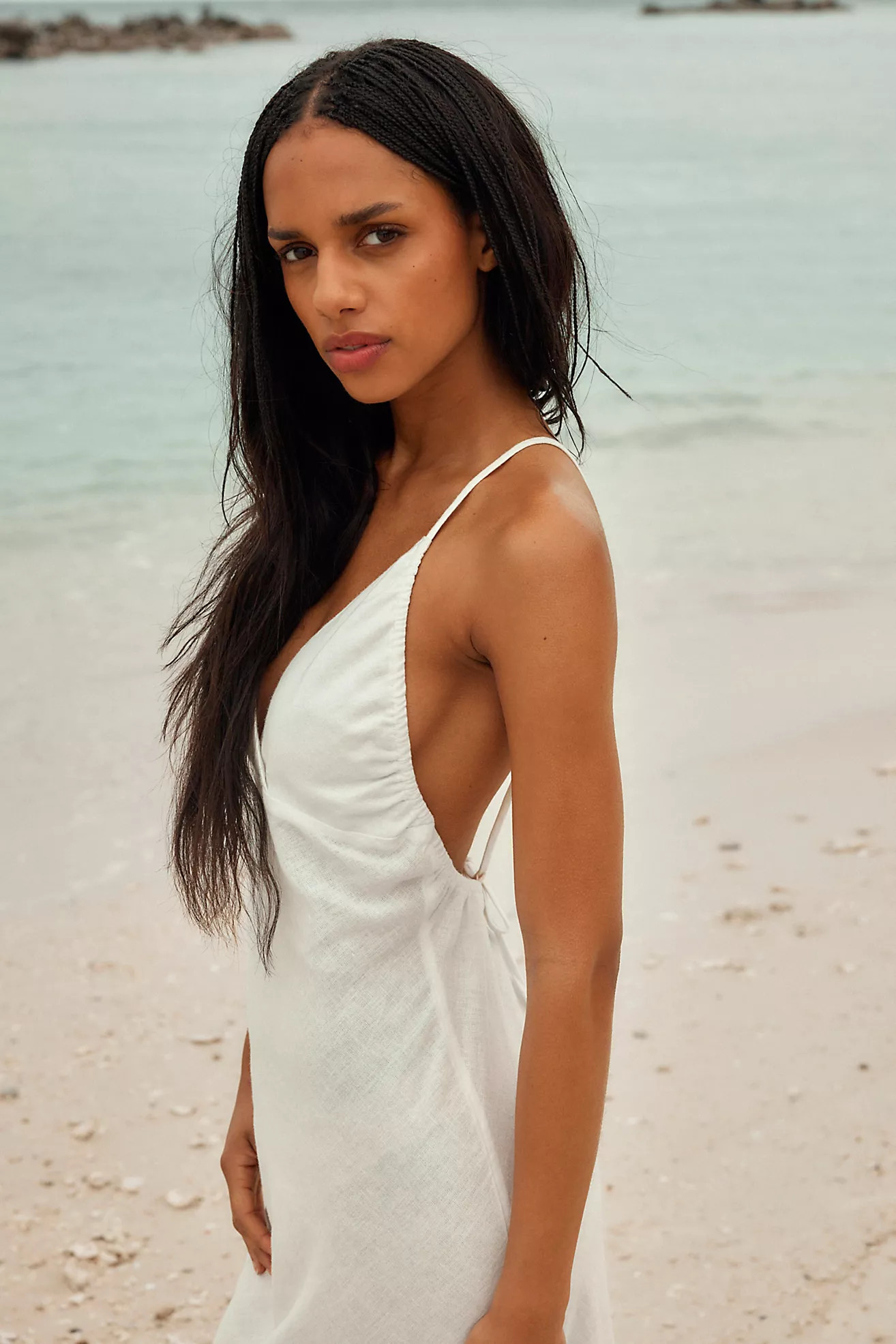Omnia Linen Midi Slip Dress | Free People (Global - UK&FR Excluded)