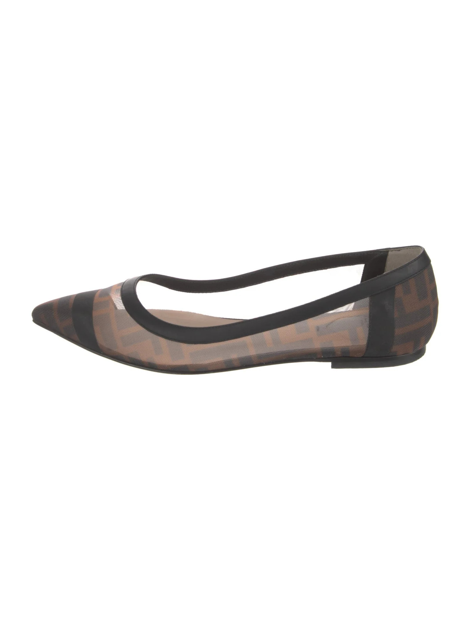 Zucca FF Logo Mesh Ballet Flats | The RealReal