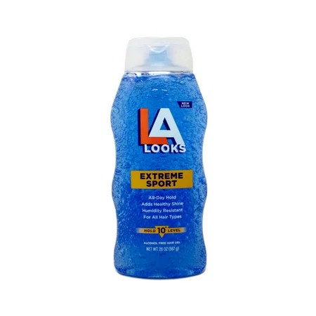 La Looks Gel #10 Extreme Sport Tri-Active Hold 20 Ounce Blue 591ml 2 Pack | Walmart (US)