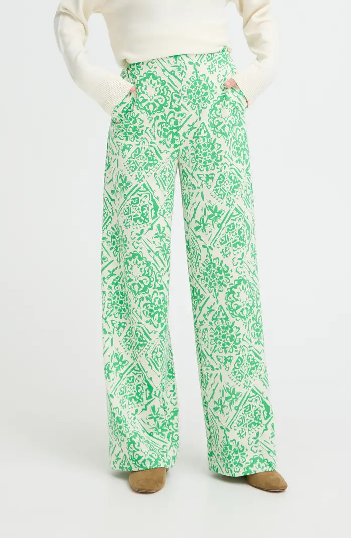 Kate Print Straight Leg Pants | Nordstrom