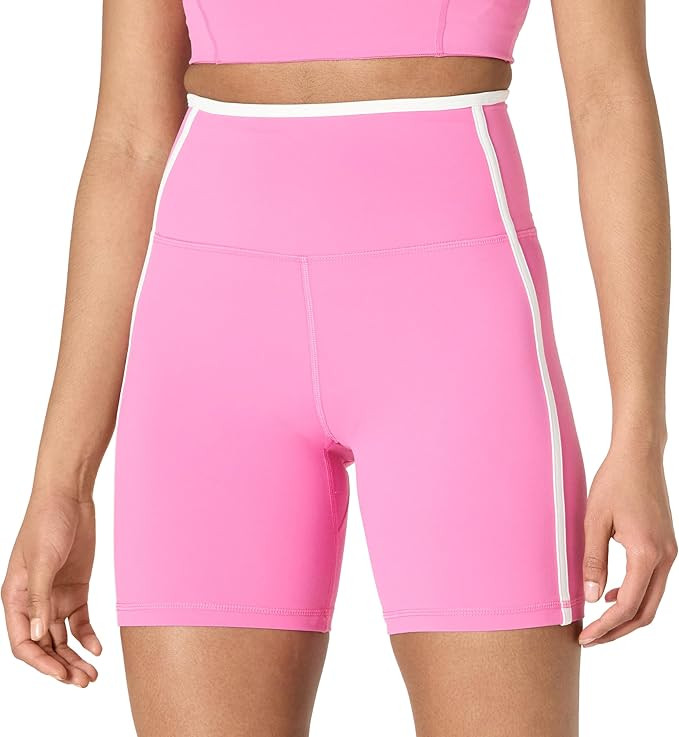 Amazon Essentials Womens Active FormFlex Buttery Soft High Waist 6" Biker Shorts with Contrast Tr... | Amazon (US)
