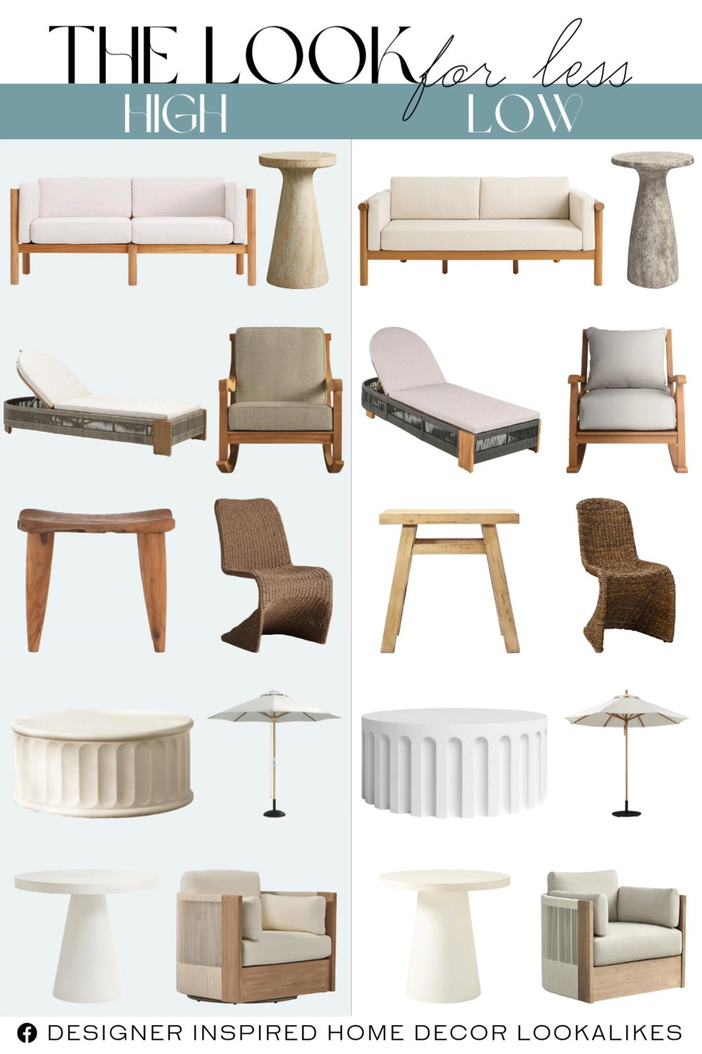 10 Outdoor Furniture Dupes. Designer Patio Furniture Dupes. Look for Less: Outdoor Furniture. Luxury Patio Furniture Dupes. Affordable Designer Patio Furniture. Outdoor Furniture Lookalikes. 

Home more affordable option find copy cat similar look for less budget friendly affordable cheap cheaper beautiful pretty. Clearance sale coupon code discount code promo code luxury lookalike look a like Inspo inspiration inspired by idea ideas Love like these? I share multiple every day in my FB group.
#LTKhome #outdoorfurniture #patioinspo #patiofurniture #outdoorliving #designerdupes #lookforless #homeinspo #luxuryforless 

 #LTKHome