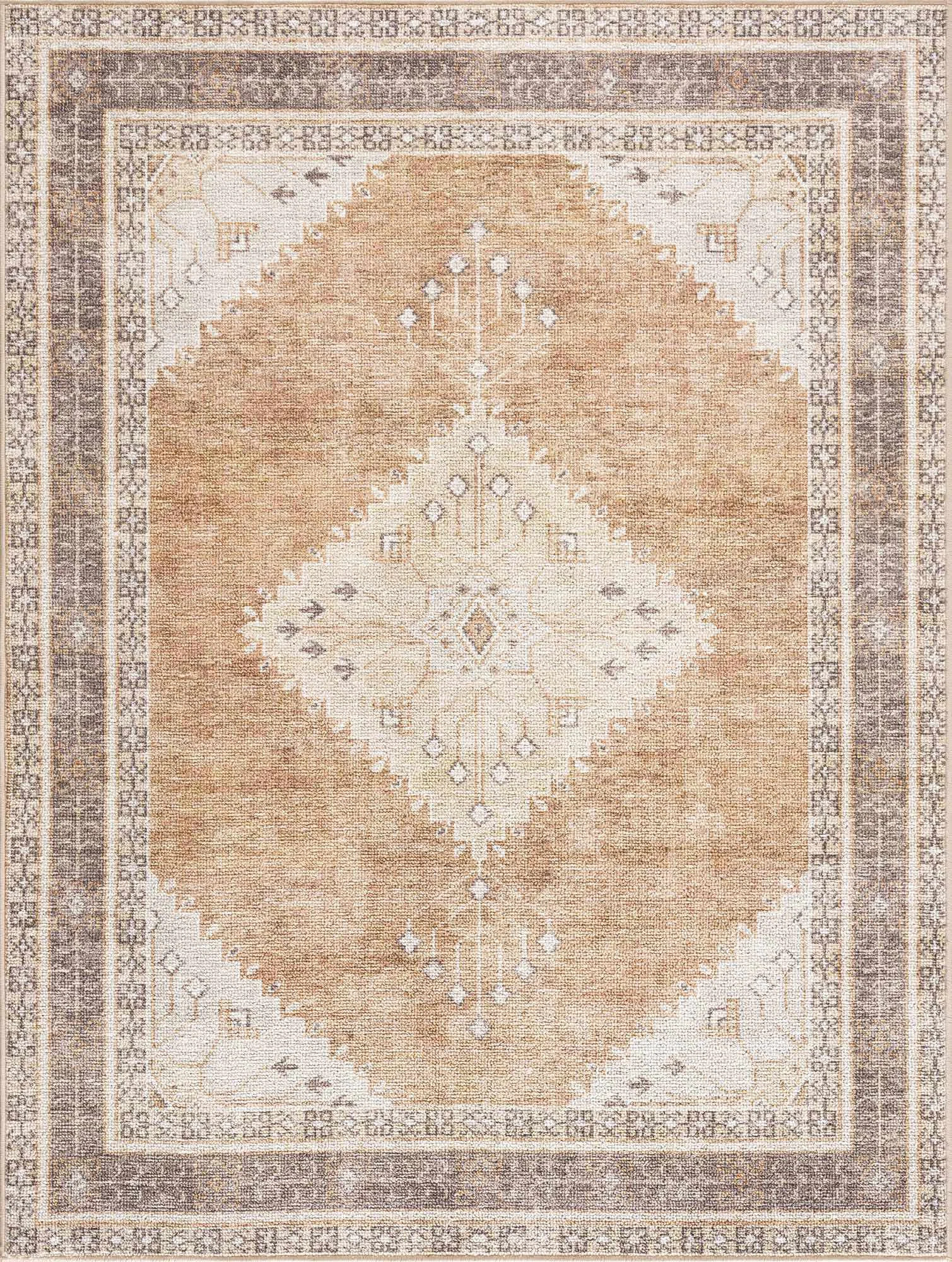 Albar Moroccan Machine Washable Brown Area Rug | Wayfair North America