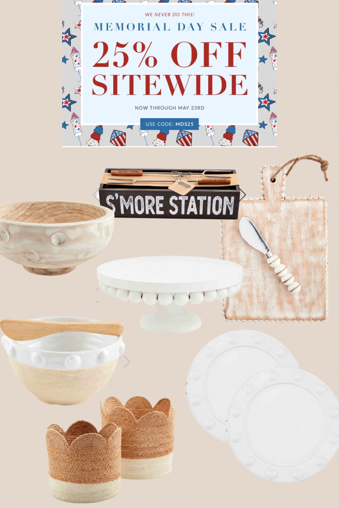 Mud pie Memorial Day sale is happening now! 25 % off with code MDS25

home decor - seasonal home decor - coastal kitchen - kitchen decor - dinner plates - cheese board - serving platters 

#LTKsalealert #LTKhome #LTKSeasonal
