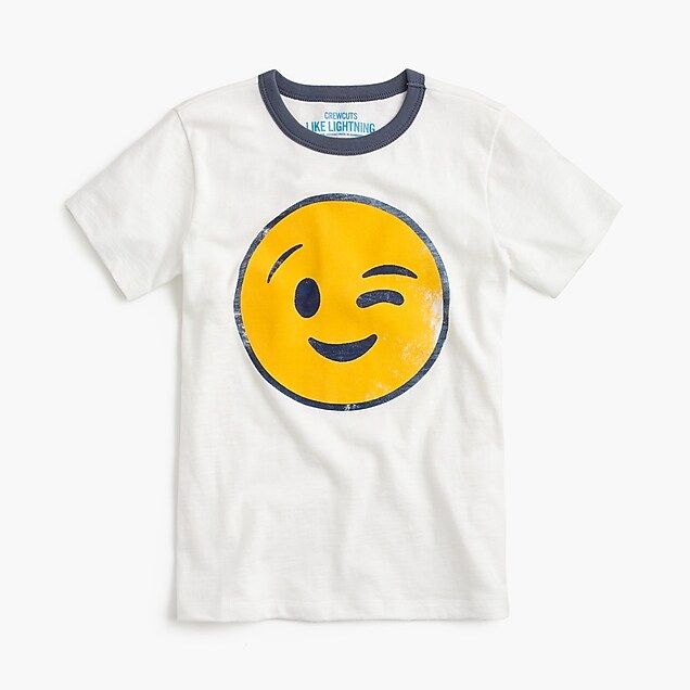 Boys' winking emoji T-shirt | J.Crew US