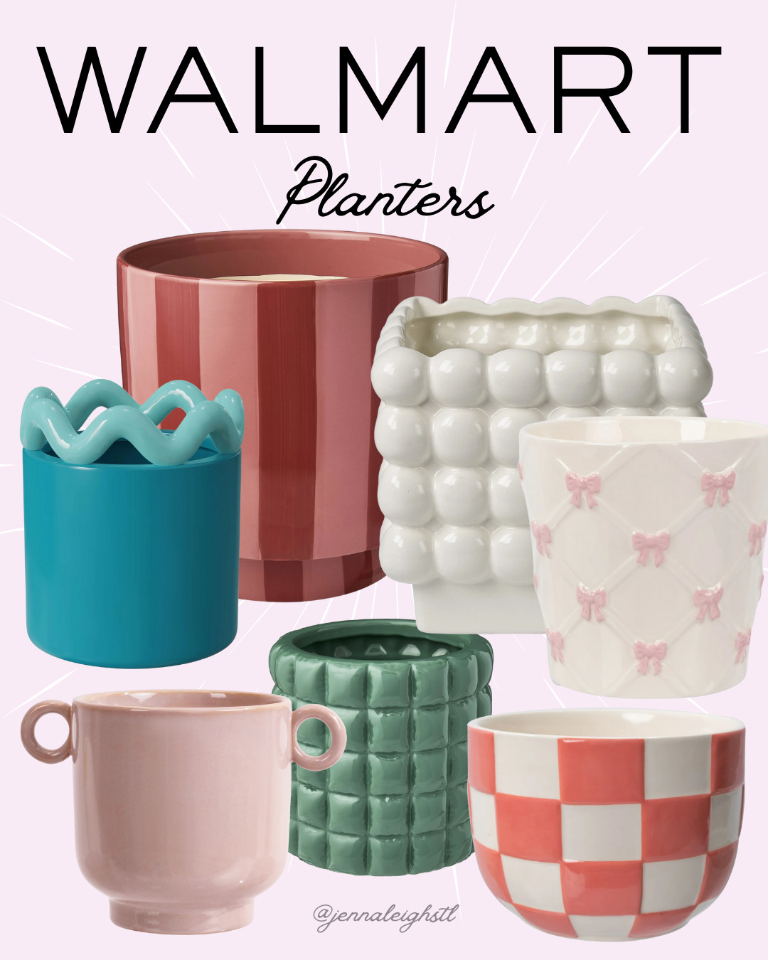 These fun Walmart planters are full of bright colors and interesting textures to brighten up any home. 

 #LTKSeasonal #LTKHome
