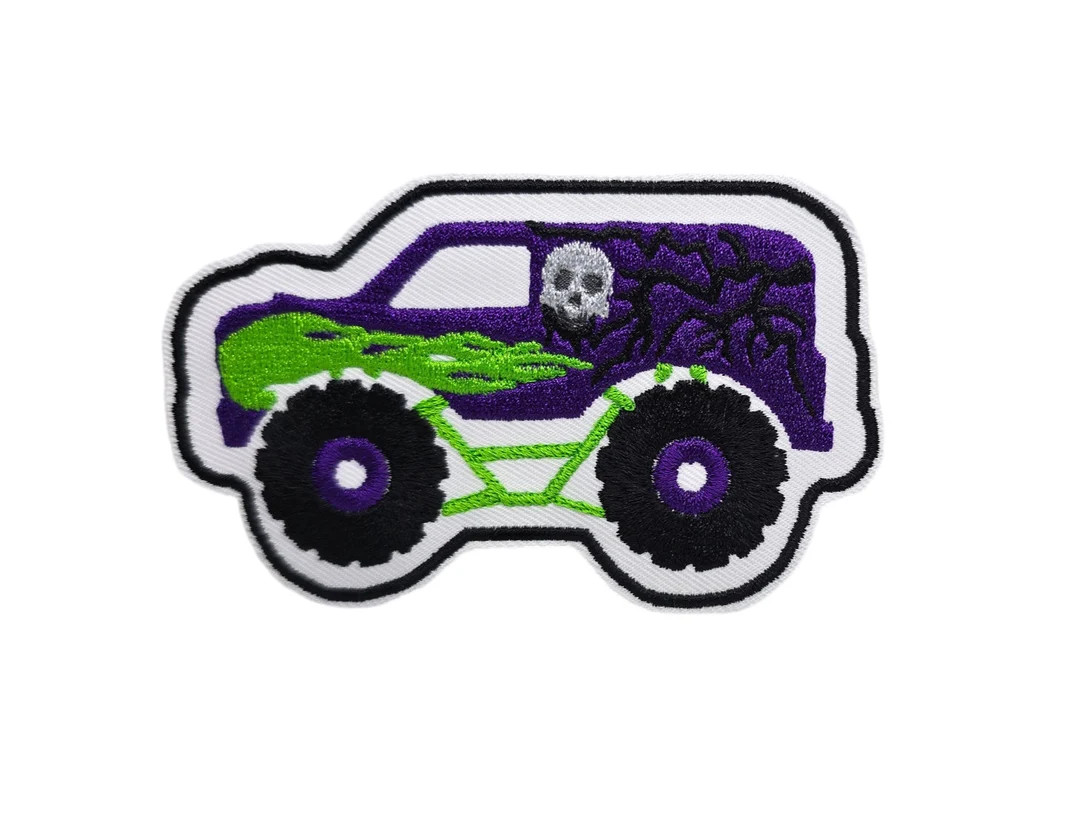 Monster Truck Embroidered Patches Iron on Sew On - Etsy | Etsy (US)